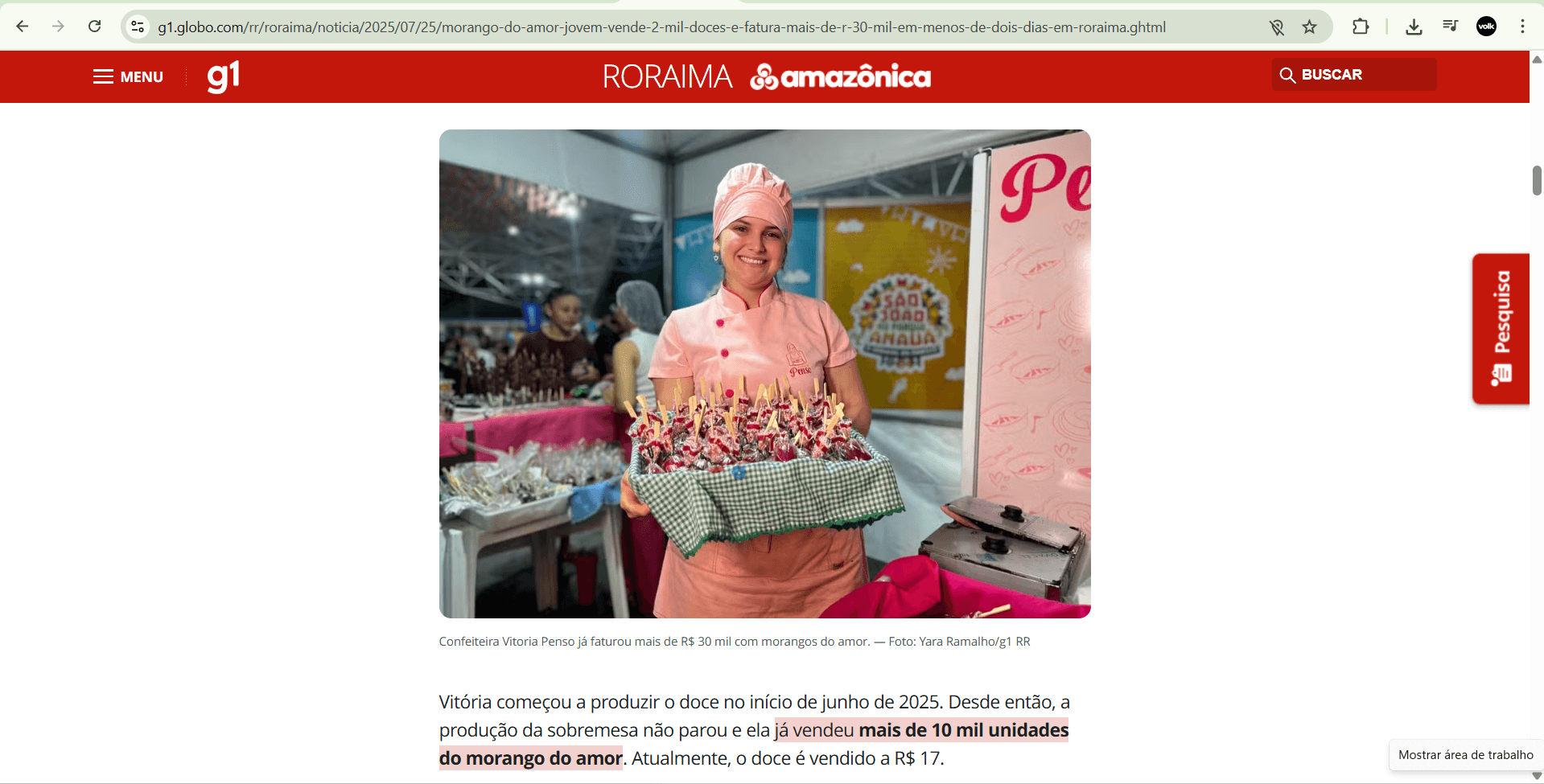 Morangos do Amor em uma cesta